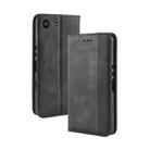 Magnetic Buckle Retro Crazy Horse Texture Horizontal Flip Leather Case for Sony Xperia ACE SO-02L, with Holder & Card Slots & Photo Frame(Black) - 1