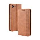 Magnetic Buckle Retro Crazy Horse Texture Horizontal Flip Leather Case for Sony Xperia ACE SO-02L, with Holder & Card Slots & Photo Frame(Brown) - 1