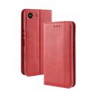 Magnetic Buckle Retro Crazy Horse Texture Horizontal Flip Leather Case for Sony Xperia ACE SO-02L, with Holder & Card Slots & Photo Frame(Red) - 1