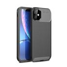 For iPhone 12 Pro Max Carbon Fiber Texture Shockproof TPU Case(Black) - 1