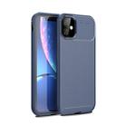 For iPhone 12 Pro Max Carbon Fiber Texture Shockproof TPU Case(Blue) - 1