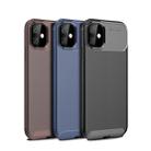 For iPhone 12 / 12 Pro Carbon Fiber Texture Shockproof TPU Case(Brown) - 9