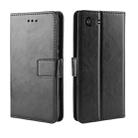 Retro Crazy Horse Texture Horizontal Flip Leather Case for Sony Xperia ACE SO-02L, with Holder & Card Slots & Photo Frame(Black) - 1