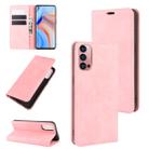 For OPPO Reno 4 Pro 5G Retro-skin Business Magnetic Suction Leather Case with Holder & Card Slots & Wallet(Pink) - 1