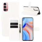 For OPPO Reno 4 Pro 5G Litchi Texture Horizontal Flip Protective Case with Holder & Card Slots & Wallet(White) - 1