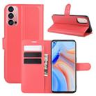 For OPPO Reno 4 Pro 5G Litchi Texture Horizontal Flip Protective Case with Holder & Card Slots & Wallet(Red) - 1