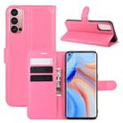 For OPPO Reno 4 Pro 5G Litchi Texture Horizontal Flip Protective Case with Holder & Card Slots & Wallet(Rose red) - 1