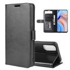 For OPPO Reno 4 5G R64 Texture Single Horizontal Flip Protective Case with Holder & Card Slots & Wallet& Photo Frame(Black) - 1