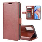 For OPPO Reno 4 5G R64 Texture Single Horizontal Flip Protective Case with Holder & Card Slots & Wallet& Photo Frame(Brown) - 1