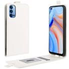 For OPPO Reno 4 5G R64 Texture Single Vertical Flip Leather Protective Case with Card Slots & Photo Frame(White) - 1