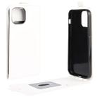 For iPhone 12 / 12 Pro R64 Texture Single Vertical Flip Leather Protective Case with Card Slots & Photo Frame(White) - 1