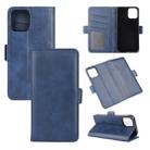 For iPhone 12 / 12 Pro Dual-side Magnetic Buckle Horizontal Flip Leather Case with Holder & Card Slots & Wallet(Dark Blue) - 1