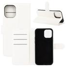 For iPhone 12 / 12 Pro Litchi Texture Horizontal Flip Protective Case with Holder & Card Slots & Wallet(White) - 1