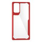 For Samsung Galaxy Note 20 Transparent PC + TPU Full Coverage Shockproof Protective Case(Red) - 1