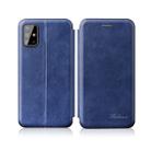 For Huawei P40 TPU+PU Integrated Voltage Magnetic Card Holder Retro Leather Case(Blue) - 1