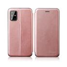 For Huawei P40 Pro TPU+PU Integrated Voltage Magnetic Card Holder Retro Leather Case(Rose Gold) - 1