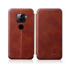 For Xiaomi Redmi Note 9 /10X 4G Integrated Electricity Pressing Retro Texture Magnetic TPU+PU Leather Case with Card Slot & Holder(Brown) - 1
