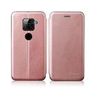 For Xiaomi Redmi Note 9 /10X 4G Integrated Electricity Pressing Retro Texture Magnetic TPU+PU Leather Case with Card Slot & Holder(Rose Gold) - 1