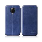 For Xiaomi Redmi Note 9 Pro / Note 9S / Note 9 Pro Max Integrated Electricity Pressing Retro Texture Magnetic TPU+PU Leather Case with Card Slot & Holder(Blue) - 1