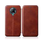 For Xiaomi Redmi K30 Pro / Redmi K30 Pro Zoom Poco F2 Pro Integrated Electricity Pressing Retro Texture Magnetic TPU+PU Leather Case with Card Slot & Holder(Brown) - 1