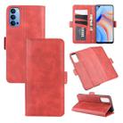 For Oppo Reno 4 5G Dual-side Magnetic Buckle Horizontal Flip Leather Case with Holder & Card Slots & Wallet(Red) - 1