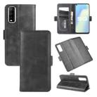 For Vivo Y70s Dual-side Magnetic Buckle Horizontal Flip Leather Case with Holder & Card Slots & Wallet(Black) - 1