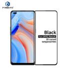For OPPO Reno4 PINWUYO 9H 3D Curved Full Screen Explosion-proof Tempered Glass Film(Black) - 1