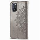 For OPPO A52 / A72 / A92 Halfway Mandala Embossing Pattern Horizontal Flip Leather Case with Holder & Card Slots & Wallet & Photo Frame & Lanyard(Gray) - 3