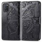 For OPPO A92 & A72 & A52 Butterfly Love Flowers Embossing Horizontal Flip Leather Case , with Holder & Card Slots & Wallet & Lanyard(Black) - 1