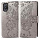 For OPPO A92 & A72 & A52 Butterfly Love Flowers Embossing Horizontal Flip Leather Case , with Holder & Card Slots & Wallet & Lanyard(Gray) - 1