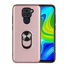 For Xiaomi Redmi 10X & Note 9 360 Rotary Multifunctional Stent PC+TPU Case with Magnetic Invisible Holder(Rose Gold) - 1