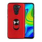 For Xiaomi Redmi 10X & Note 9 360 Rotary Multifunctional Stent PC+TPU Case with Magnetic Invisible Holder(Red) - 1