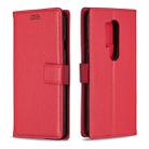 For OnePlus 8 Pro Litchi Texture Horizontal Flip Leather Case with Holder & Card Slots & Wallet & Photo Frame(Red) - 1