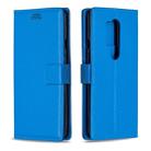 For OnePlus 8 Pro Litchi Texture Horizontal Flip Leather Case with Holder & Card Slots & Wallet & Photo Frame(Blue) - 1