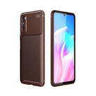 For Huawei Enjoy Z 5G Carbon Fiber Texture Shockproof TPU Case(Brown) - 1