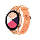 22mm For Huawei Watch GT2e / GT / GT2 46MM Striped Silicone Watch Band(Orange) - 1
