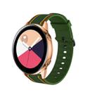 22mm For Huawei Watch GT2e / GT / GT2 46MM Striped Silicone Watch Band(Army Green) - 1