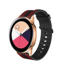 22mm For Huawei Watch GT2e / GT / GT2 46MM Striped Silicone Watch Band(Black Red) - 1