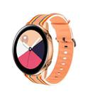 20mm For Huami Amazfit GTS / Samsung Galaxy Watch Active 2 / Huawei Watch GT2 42MM Striped Silicone Watch Band(Orange) - 1