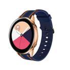 20mm For Huami Amazfit GTS / Samsung Galaxy Watch Active 2 / Huawei Watch GT2 42MM Striped Silicone Watch Band(Blue color) - 1