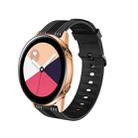 20mm For Huami Amazfit GTS / Samsung Galaxy Watch Active 2 / Huawei Watch GT2 42MM Striped Silicone Watch Band(Black Gary) - 1