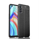 For OPPO Reno 4 Litchi Texture TPU Shockproof Case(Black) - 1
