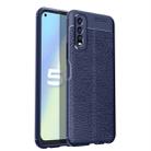 For Vivo Y70S Litchi Texture TPU Shockproof Case(Navy Blue) - 1