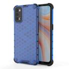 For OPPO Reno4 Shockproof Honeycomb PC + TPU Case(Blue) - 1