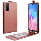 For Huawei Enjoy Z 5G R64 Texture Single Vertical Flip Leather Protective Case with Card Slots & Photo Frame(Brown) - 1