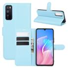 For Huawei Enjoy Z 5G Litchi Texture Horizontal Flip Protective Case with Holder & Card Slots & Wallet(Blue) - 1