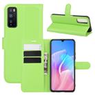 For Huawei Enjoy Z 5G Litchi Texture Horizontal Flip Protective Case with Holder & Card Slots & Wallet(Green) - 1