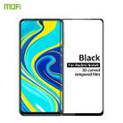 For Xiaomi Redmi Note 9 MOFI 9H 3D Explosion-proof Curved Screen Tempered Glass Film(Black) - 1