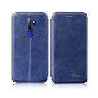 For OPPO A52 / A72 / A92 Integrated Electricity Pressing Retro Texture Magnetic TPU+PU Leather Case with Card Slot & Holder(Blue) - 1