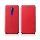 For OPPO A52 / A72 / A92 Integrated Electricity Pressing Retro Texture Magnetic TPU+PU Leather Case with Card Slot & Holder(Red) - 1